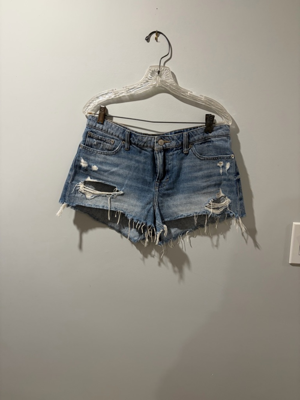 Lucky Brand Light Blue Distressed Denim Cutoff Shorts